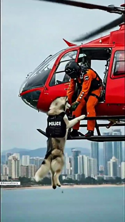 🚁 Golden Retriever Hero Saves Paramedic from Helicopter Crash! 🐕🔥 #Dogs#Rescue#Animals #Viral#Shorts
