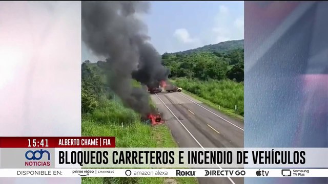 Ola de violencia en Chiapas deja bloqueos carreteros y autos en llamas
