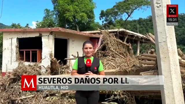 Lluvias provocan fuertes afectaciones en Huautla, Hidalgo