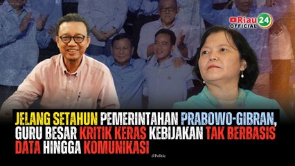 Jelang Setahun Pemerintahan Prabowo-Gibran, Guru Besar Kritik Keras Kebijakan Tak Berbasis Data hingga Komunikasi