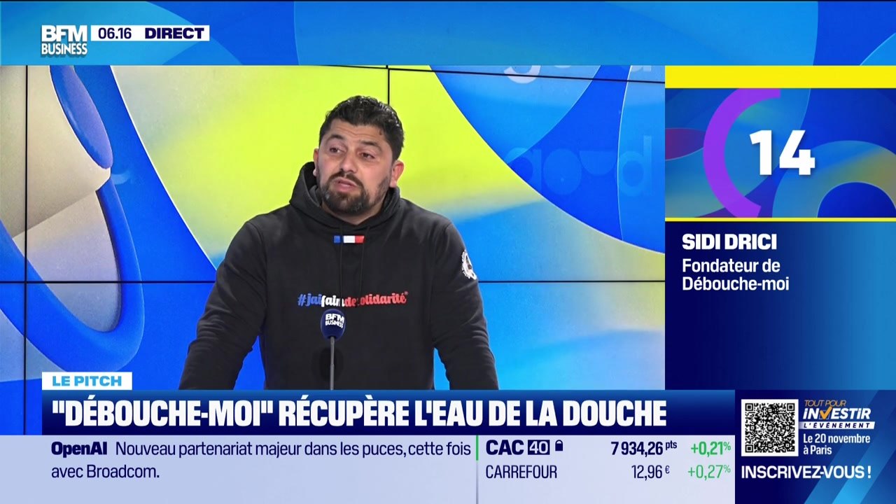 Le Pitch : "Débouche-moi" récupère l'eau de la douche - 14/10