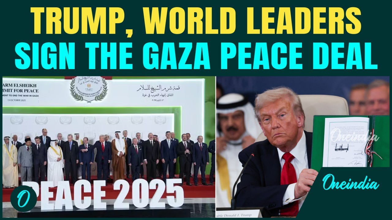 Gaza Peace Summit:Trump, El-Sisi, Erdogan & Al-Thani sign Historic Ceasefire Deal in Sharm El-Sheikh