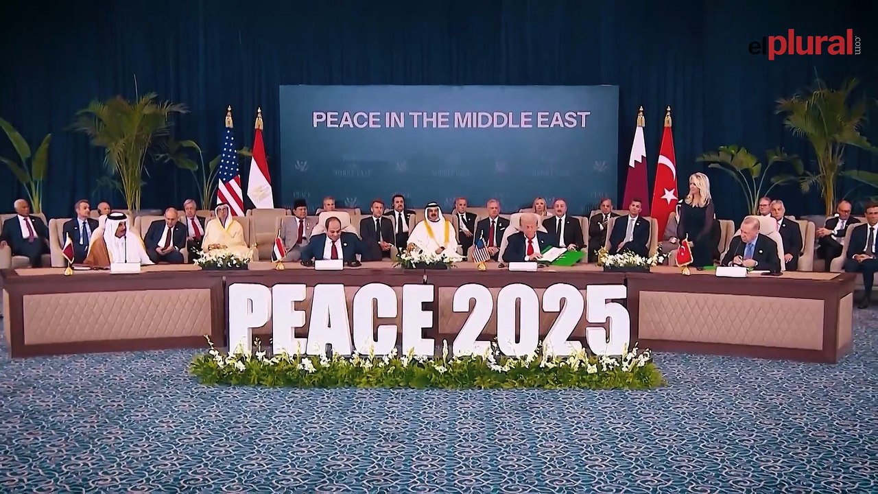 Trump y el resto de países mediadores firman la primera fase del plan de paz en Gaza