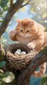 The fat orange cat is eyeing the eagle eggs again #Catmeme #CatmemeTheatre #ContentInspirationSharingPlan