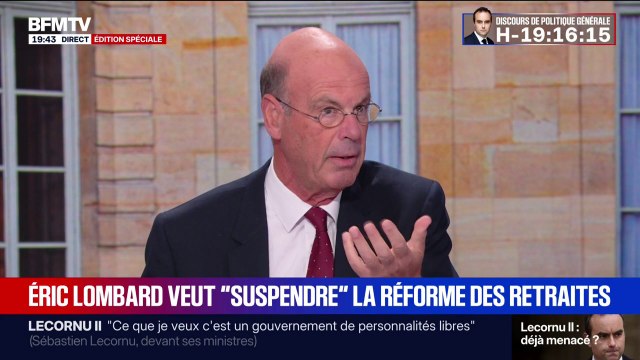 L'ancien ministre de l'Économie Éric Lombard appelle à mettre au réfrigérateur la réforme des retraites jusqu'à l'élection de 2027