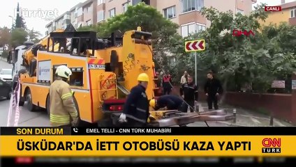 Üsküdar'da İETT otobüsü kaza yaptı