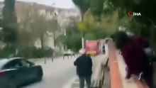 Üsküdar’da freni patlayan İETT otobüsü istinat duvarına böyle çarptı