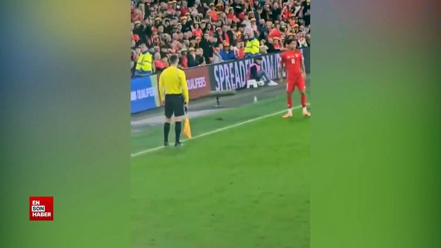 Galler-Belçika maçında güldüren anlar: Courtois sahaya giren fareyi yakalamaya çalıştı