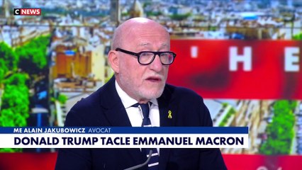 Me Alain Jakubowicz réagit au tacle de Donald Trump concernant Emmanuel Macron