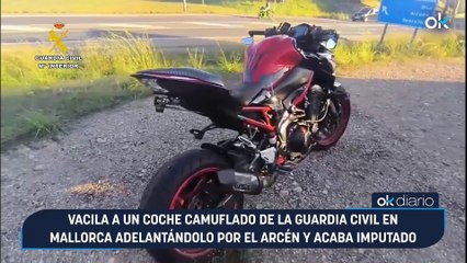 Vacila a un coche camuflado de la Guardia Civil en Mallorca adelantándolo por el arcén y acaba imputado