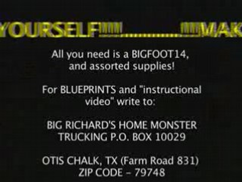 Big foot saute au dessus d'un avion