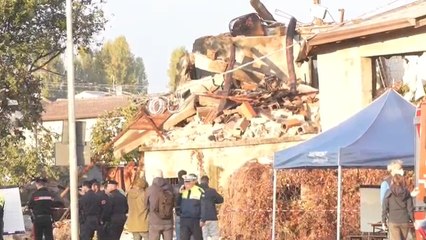 Castel D'Azzano, i rilievi sul casolare sventrato dopo l'esplosione