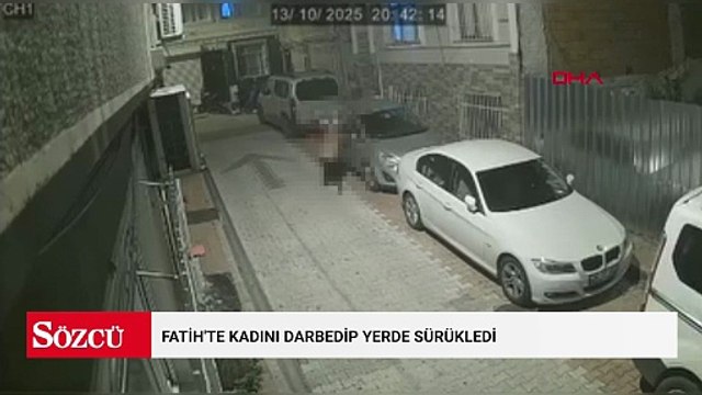 Fatih'te kadını darbedip yerde sürükledi