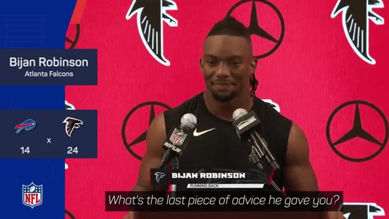 Bijan Robinson reveals advice from LeBron after career-best night against Bills