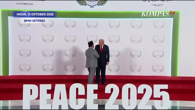 Kompak! Pose Jempol Prabowo dan Trump di KTT Perdamaian Gaza