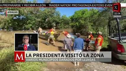 Claudia Sheinbaum visita Hidalgo tras afectaciones de lluvias en 28 municipios