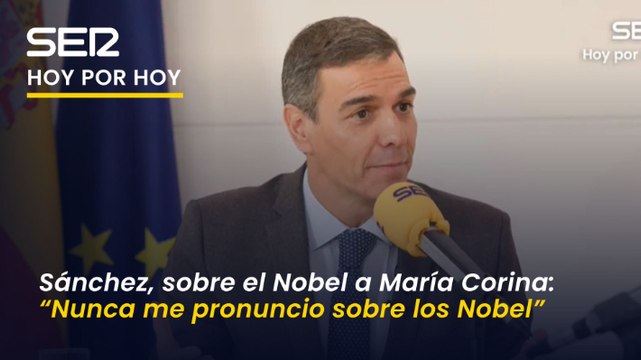 Pedro Sánchez, sobre el Nobel a María Corina Machado: Nunca me pronuncio sobre los Nobel ni entro a valorarlo