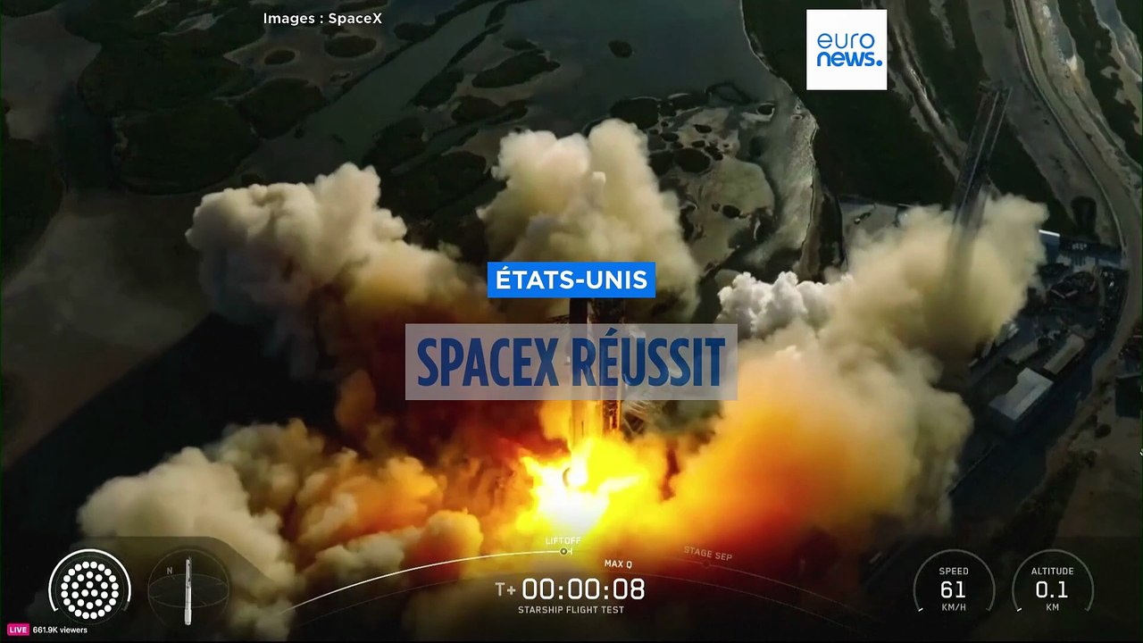 États-Unis : SpaceX réussit le 11e vol d'essai de sa fusée géante Starship