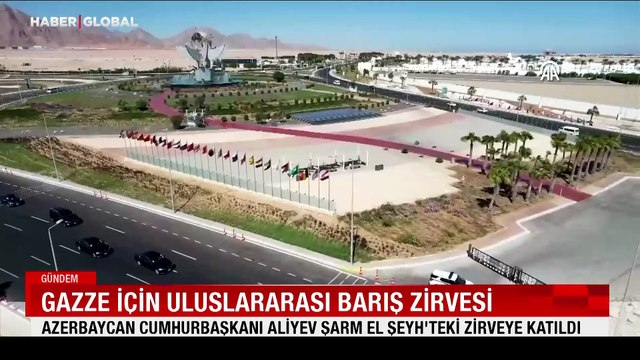 Şarm El Şeyh'te Aliyev - Erdoğan ve Macron arasında samimi sohbet