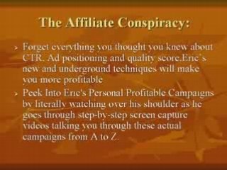 The Affiliate Conspiracy Review By Eric Rockefeller