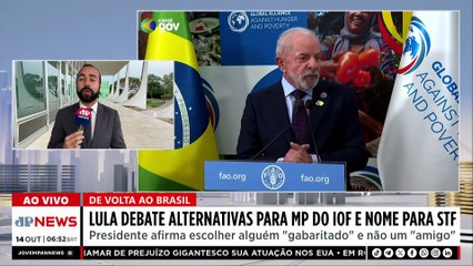 Lula retorna a Brasília e discute MP do IOF e vaga no STF