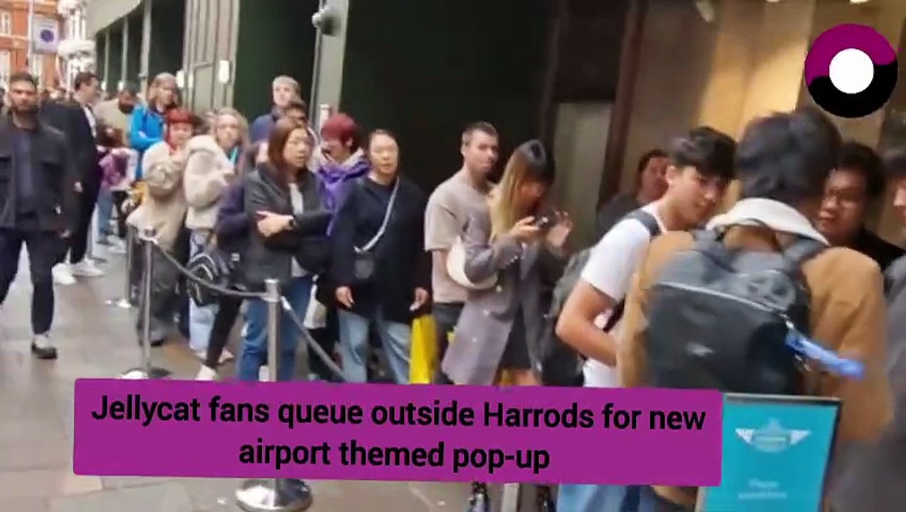 Jellycat fans queue outside Harrods for new Airlines pop up in London