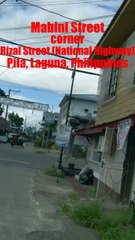 Mabini Street corner Rizal Street (National Highway) in Pila, Laguna, Philippines