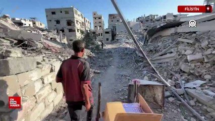 Filistinli İyad, Gazze’deki evini harabeye dönmüş halde buldu