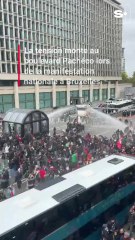 La tension monte au boulevard Pachéco lors de la manifestation nationale à Bruxelles
