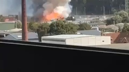 Major fire incident that wreaked havoc in Hamburg caught on camera