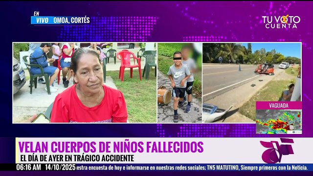 Velan cuerpos de niños fallecidos en Omoa