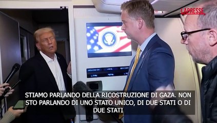 Gaza, Trump: "Soluzione a uno o due Stati? Parliamo solo della ricostruzione"