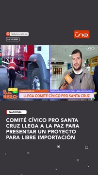 COMITÉ CÍVICO PRO SANTA CRUZ LLEGA A LA PAZ PARA PRESENTAR UN PROYECTO PARA LIBRE IMPORTACIÓN