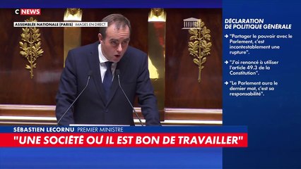 Déclaration de politique générale de Sébastien Lecornu : "La loi se fera ici et pas à Bercy"