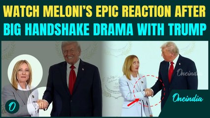 Meloni’s EPIC Eye Roll CAUGHT ON CAM as Trump REFUSES to Let Go Of Her Hand | Watch Awkward Moment