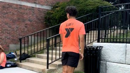 Bold back handspring attempt on grass ends with lad falling straight on head