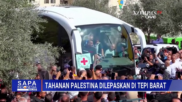 Haru! Detik-Detik Tahanan Palestina Dibebaskan Israel, Gema Sorak Sorai di Tepi Barat | SAPA MALAM