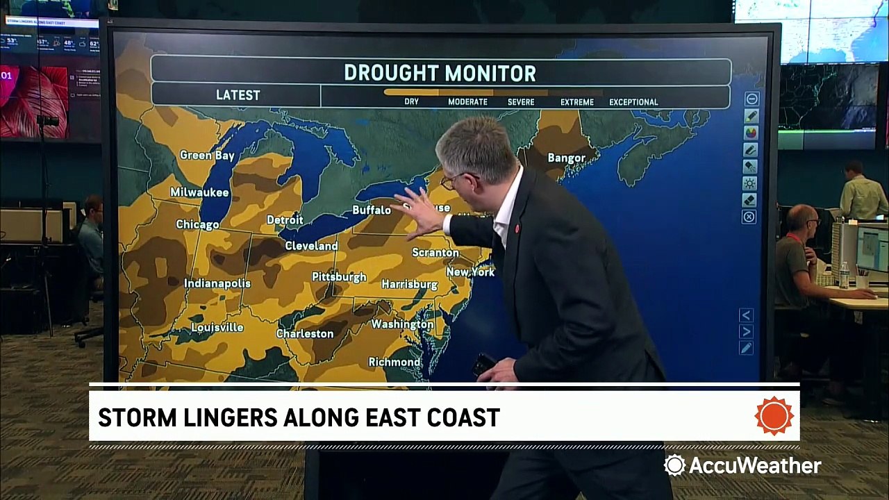 Storm lingers along East Coast