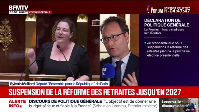 Suspension de la réforme des retraites jusqu'en 2027: Sylvain Maillard, député Ensemble pour la République'', rappelle que son groupe tient à cette réforme