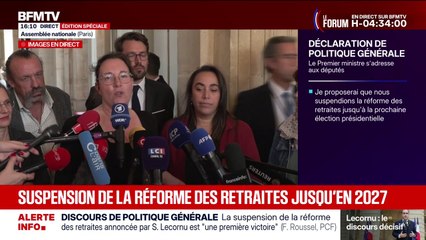 Discours de politique générale: pour Cyrielle Chatelain, présidente du groupe (Écologiste et social), le Premier ministre "n'a pas dit grand-chose" annonce voter la censure