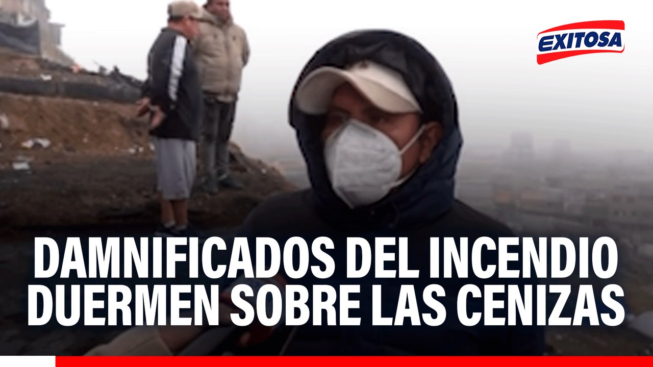 Incendio en SJM: Damnificados del siniestro duermen sobre las cenizas con el temor de ser desalojados