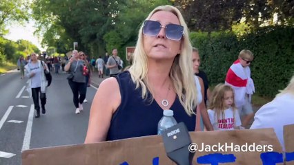 I spoke to a woman at the Bell Hotel protests in Epping who admonished...