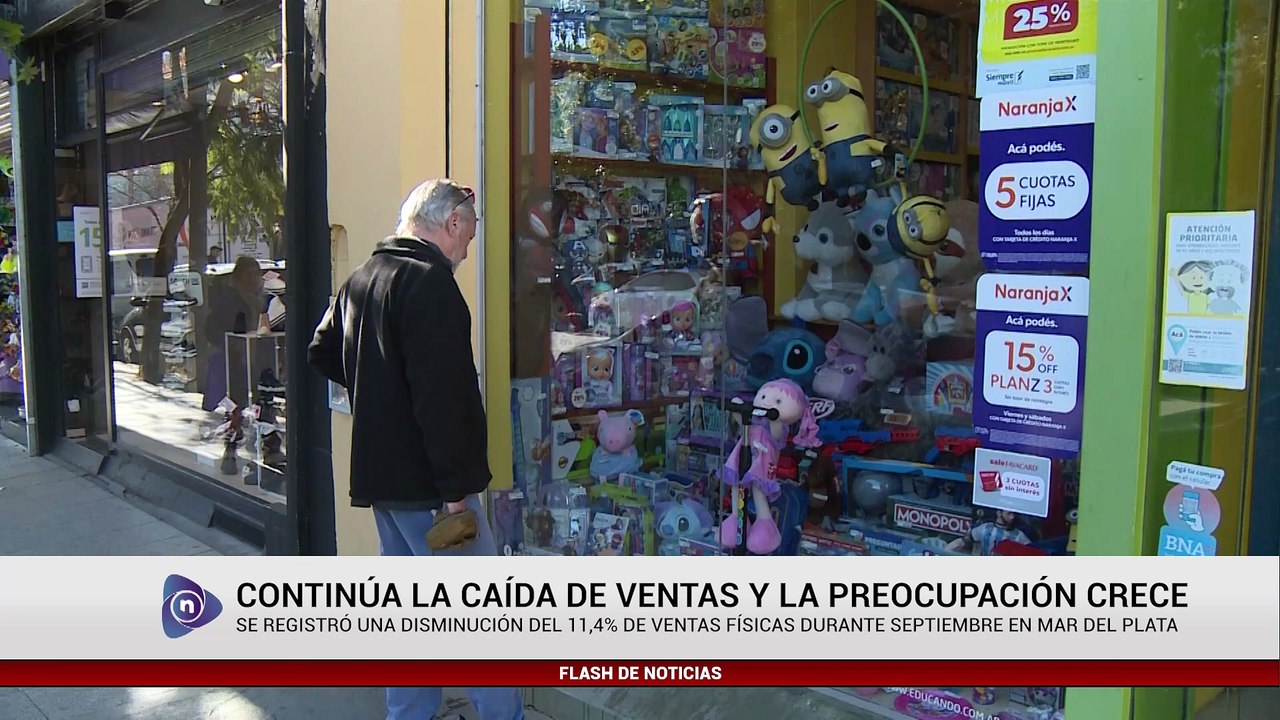 CONTINÚA LA CAÍDA DE VENTAS Y LA PREOCUPACIÓN CRECE