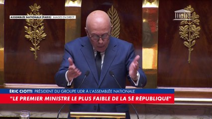 Éric Ciotti : «Vous êtes le Premier ministre le plus faible de la Ve République»