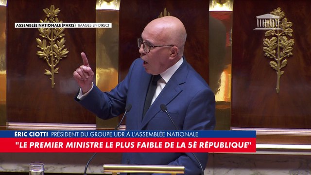 Eric Ciotti : «Vous êtes l'otage consentant du Parti socialiste.»