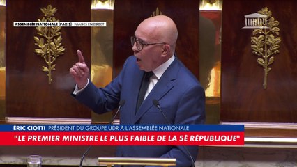 Eric Ciotti : «Vous êtes l'otage consentant du Parti socialiste.»