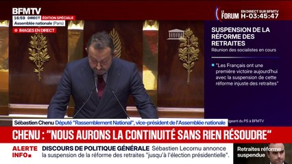 Discours de politique générale: "Nous aurons la continuité sans rien résoudre", estime Sébastien Chenu, député RN