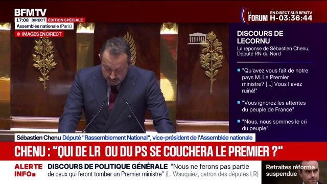 S'il n'y a pas de rupture alors il y aura censure , lance Sébastien Chenu, député RN au Premier ministre Sébastien Lecornu