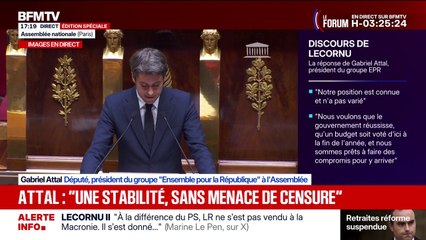 Gabriel Attal, président du groupe (Ensemble pour la République) à l'Assemblée nationale: "Nous serons au côté du gouvernement pour réussir"