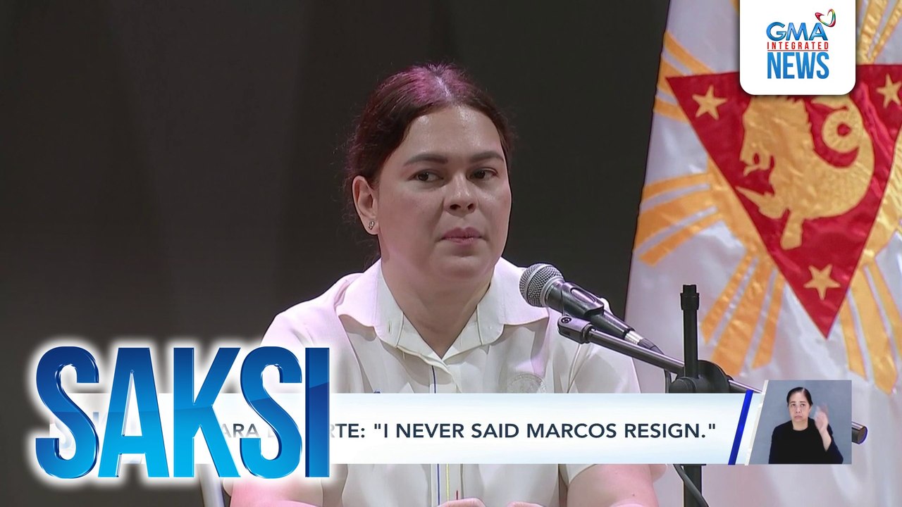 VP Sara Duterte - "I never said Marcos resign." | Saksi